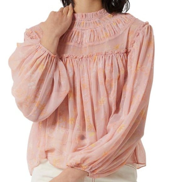 FRENCH CONNECTION Diana Crinkle High Neck Blouse - Picture 2 of 4